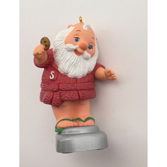 Hallmark Santa Tipping the Scales Christmas Tree Ornament Weign In with Cookie - Picture 6 of 8